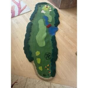 Vintage Golf Allure Custom Rug - Hand Made in Denver Colorado